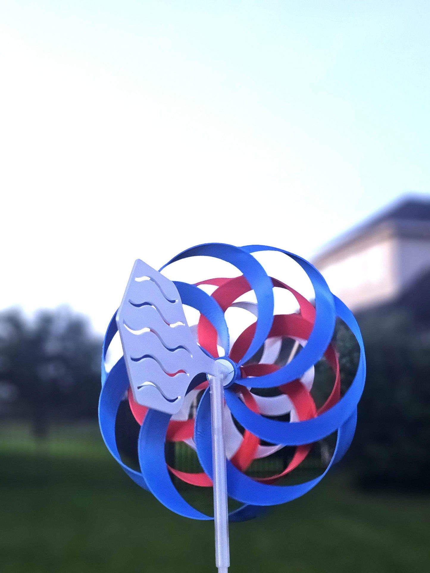 Patriotic Garden Wind Spinner – Red, White & Blue 4th of July Decor EXTRA 25% OFF
