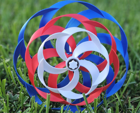 Patriotic Garden Wind Spinner – Red, White & Blue 4th of July Decor EXTRA 25% OFF